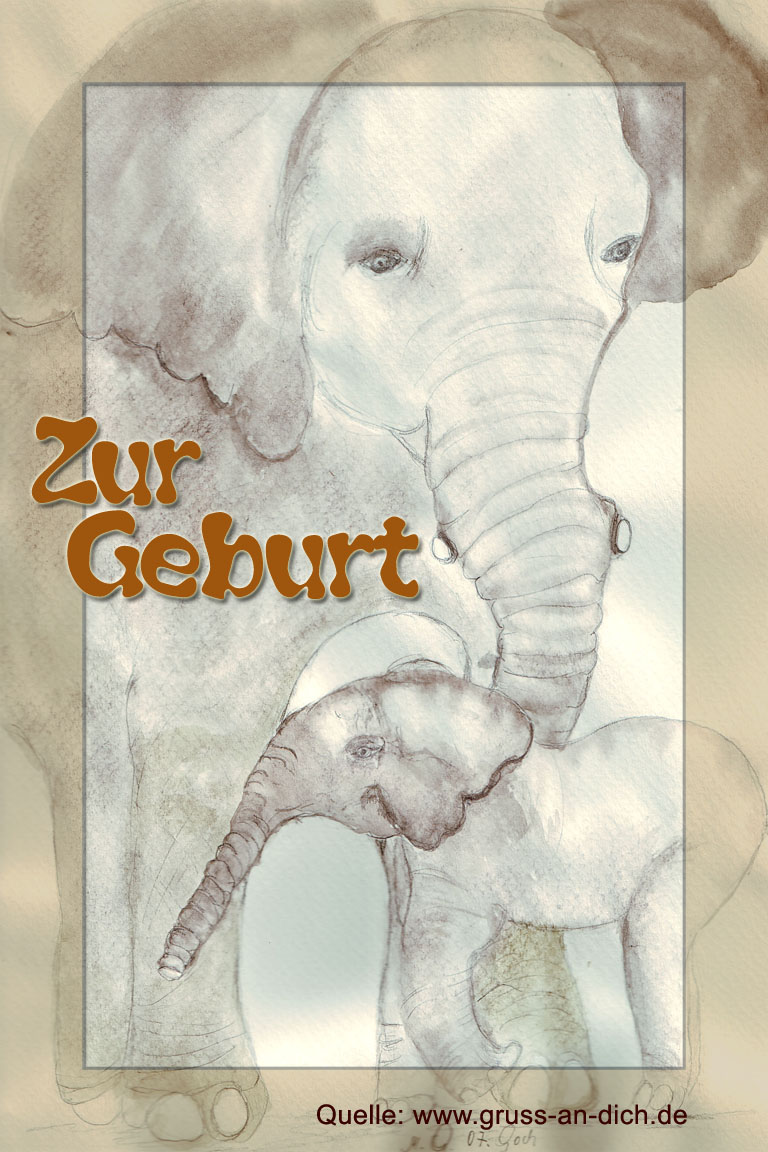 Karte zur Geburt