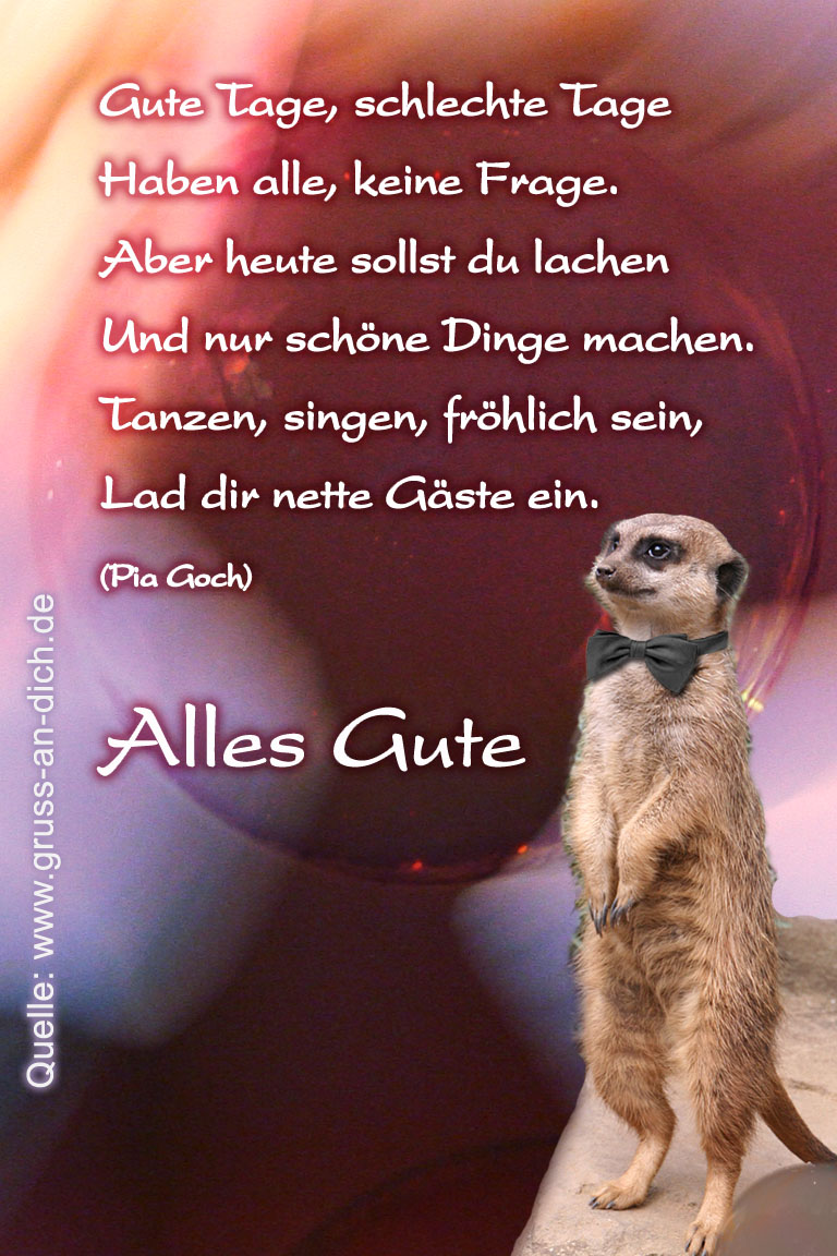 Karte mit Geburtstagsgedichten