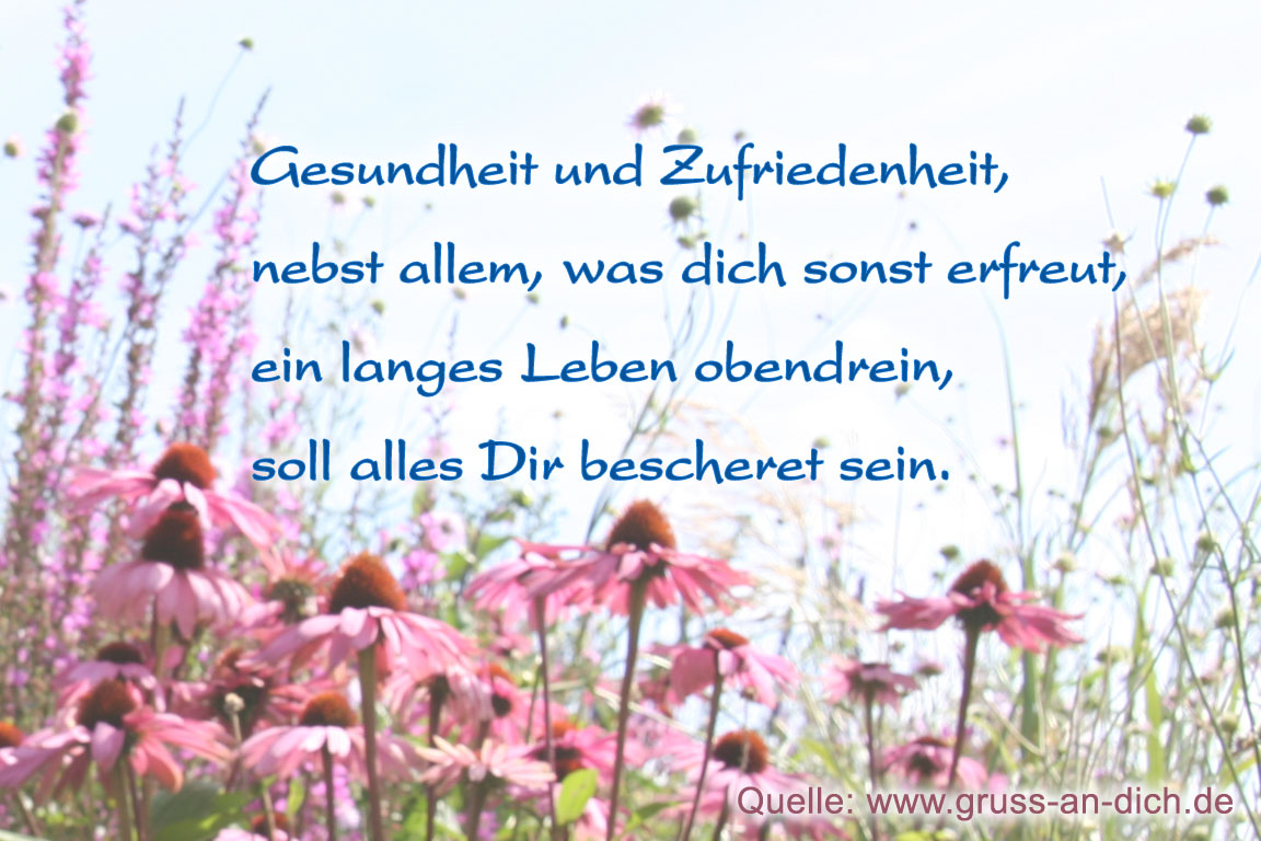 Karte mit Geburtstagsgedichten