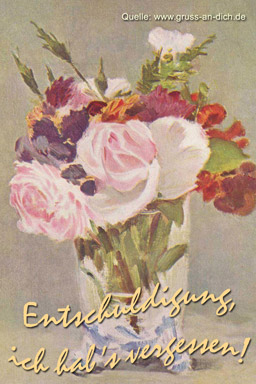 Entschuldigungsgrukarte