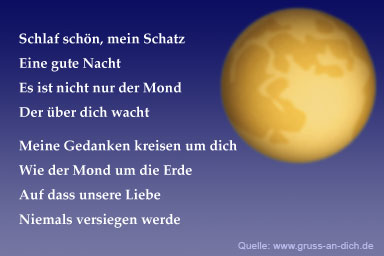 Gute Nacht-Grukarte